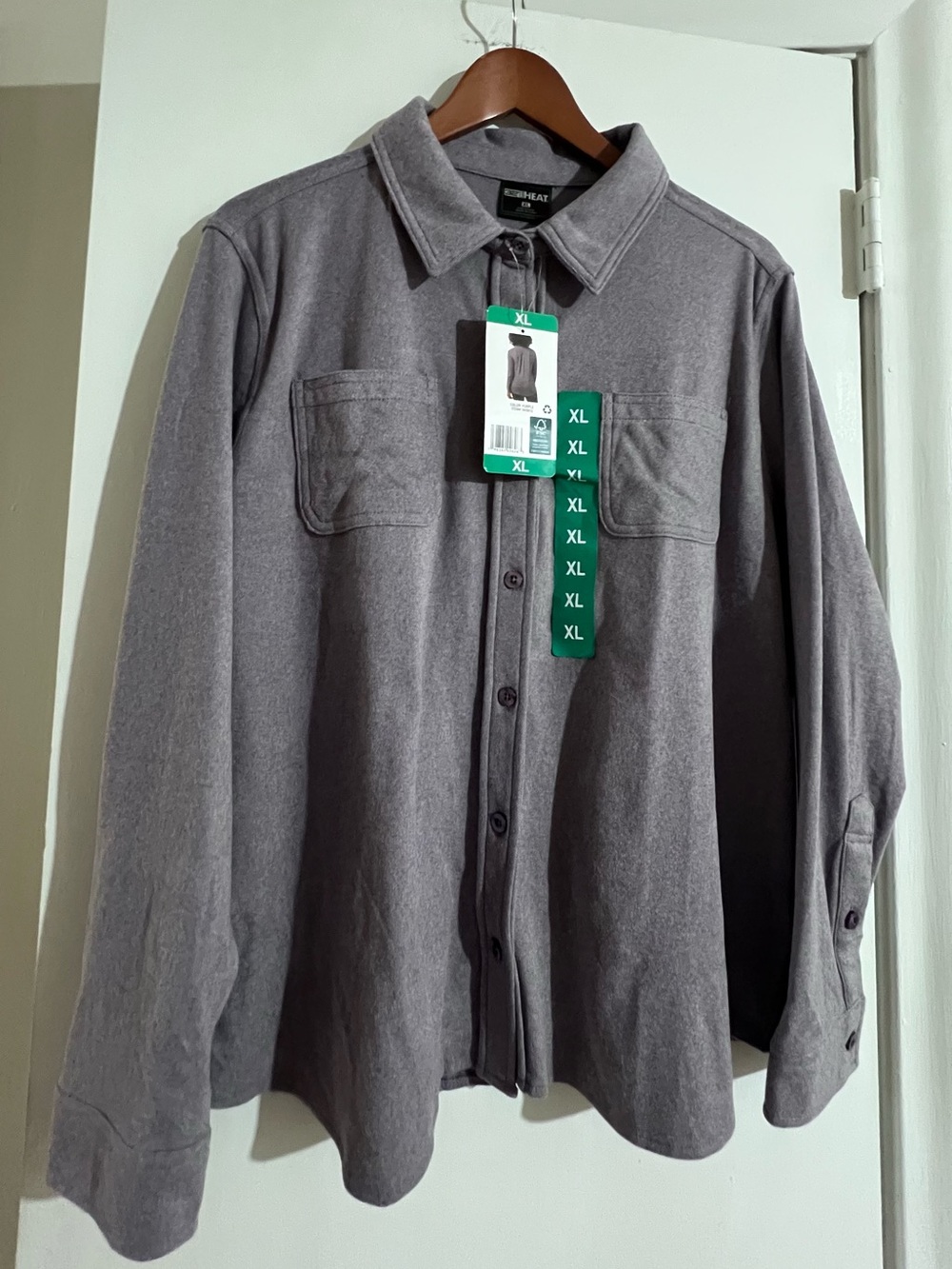 32 Degrees Women's Button-Down Shirt - Dusty Purple size XL
